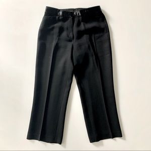 Teenflo Black High Waisted Cropped Pleated Pants